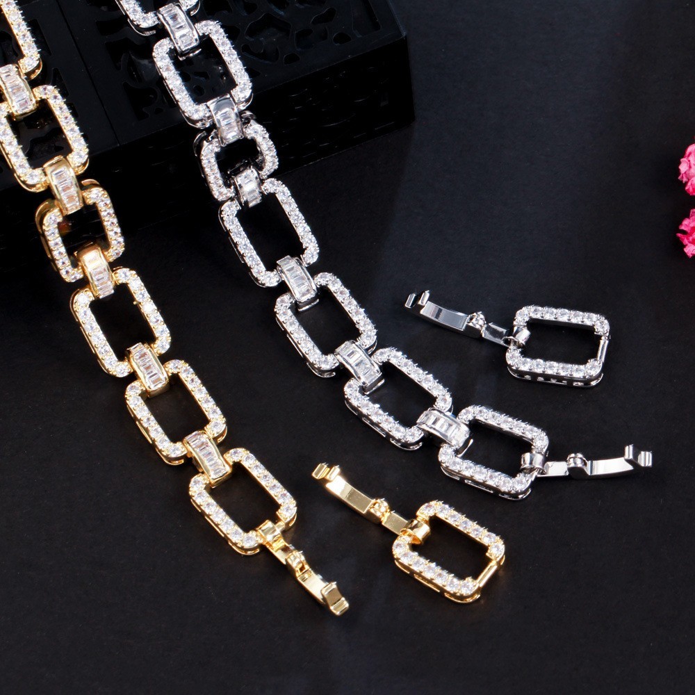 Charm Classic AAA Cubic Zircon Squarel Bracelets For Woman Elegance Bracelet Wedding Party Birthday Gift