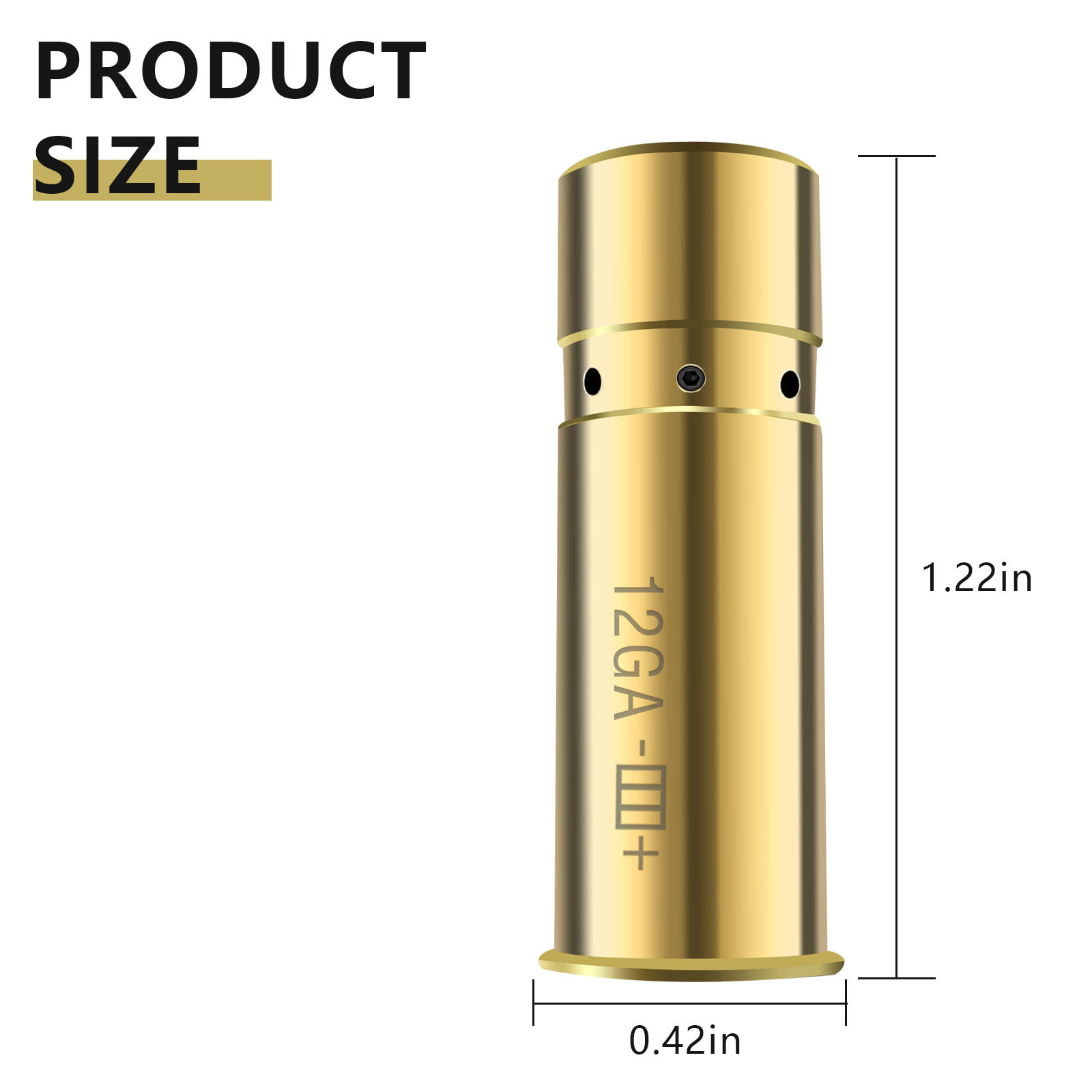 Durable 12GA Laser Boresighter 650nm Hunting Red Dot Bore Sight