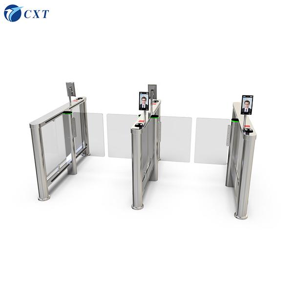 Office Building Waterproof Waist Height Turnstile Glass Swing Turnstile114a