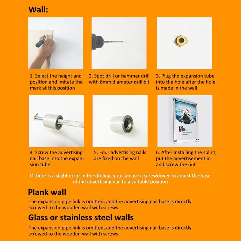 Custom Size A3 Wall Mounted Document Holder Transparent Acrylic Billboard ODM