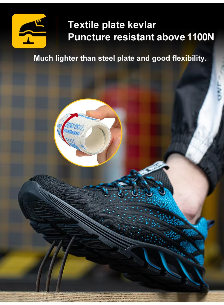 Breathable Men'S Casual Safety Shoes Lightweight With Steel Toe / Kevlar EU Plate