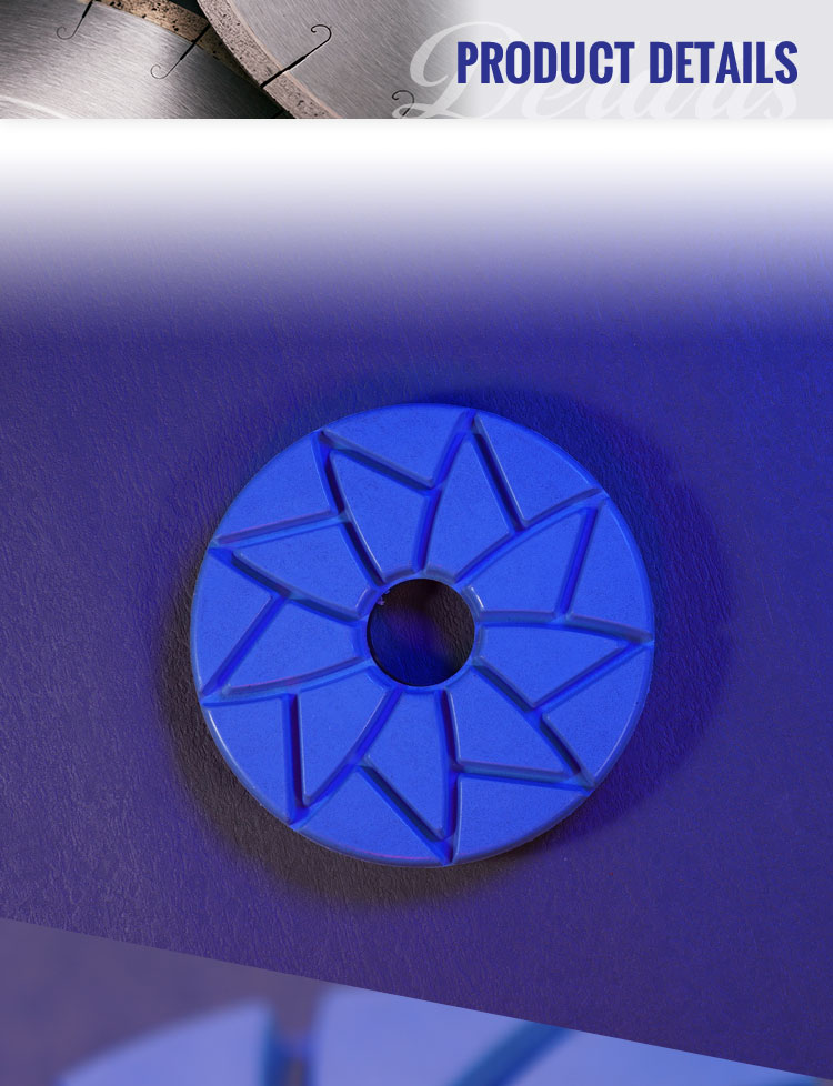 Customized Colors 6 inch Snail Lock Diamond Edge Polishing Pads for and Long Lifespan