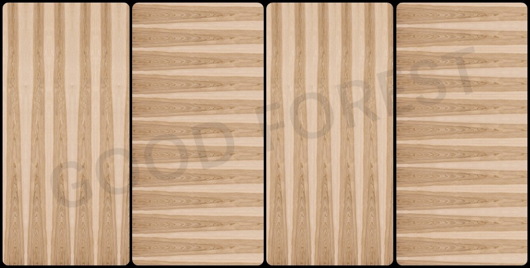 Natural Hickory Wood Veneer Double Color Popular Cabinet Wood Veneer FSC