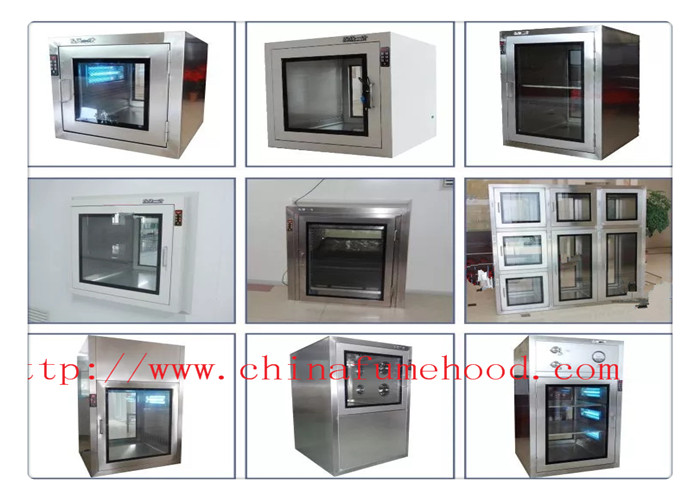 Cold Reolled Steel Cleanroom Cleaning Equipment Pass Through Box Automatic Control