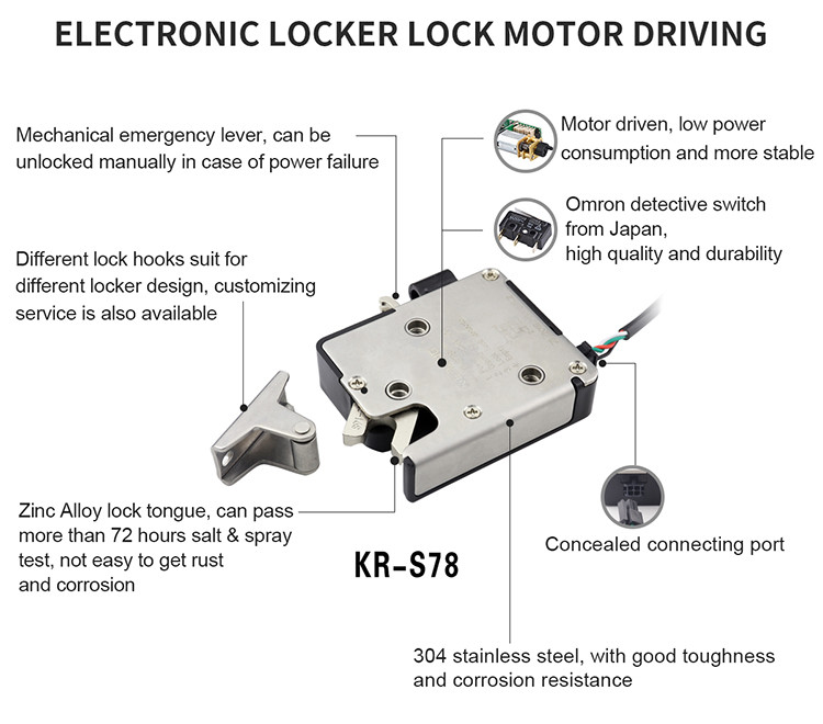 Keyless Mechanical Electric Lock Heavy Duty Smart Concealed Cabinet Drawer Locks
