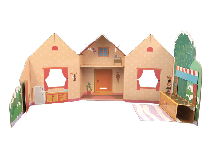 Romantic Paper Gift Packaging Box / Cardboard House Shaped Gift Box