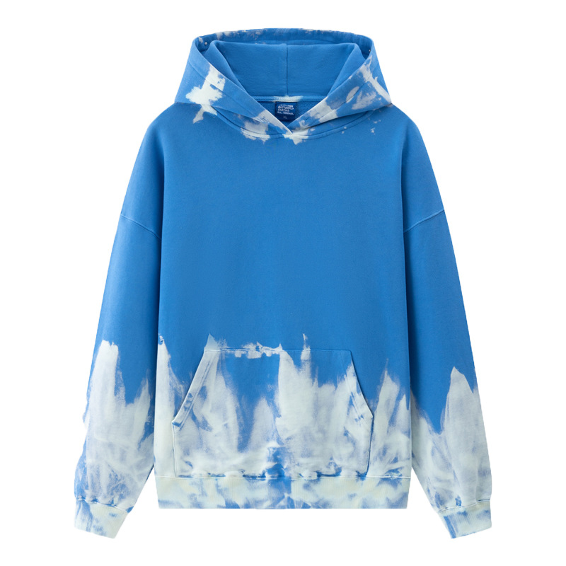 Heavyweight Cotton Hoodie Sweatshirt 3D Puff Printing Winter Graffiti Gradient Pullover Hoodies Men Women