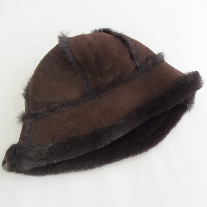 Cheap custom sheepskin winter hat logo