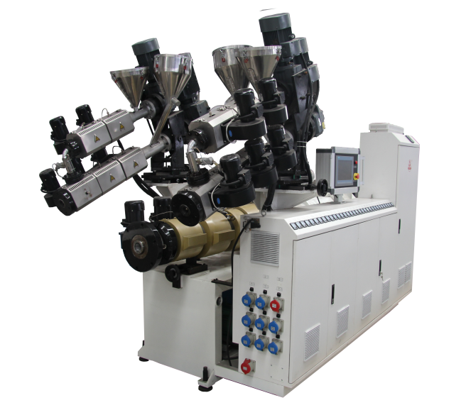 YF300 PP PE Base WPC Extrusion Line with Co-rotating Conical Twin-Screw and 36 rpm