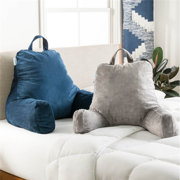 Heating Shredded Foam Reading Pillow , Electric Bed Rest Pillow With Arms