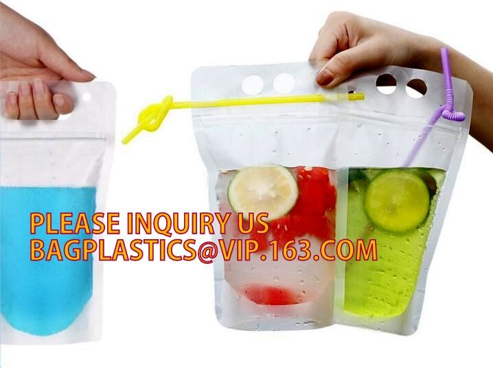 Custom Reusable Juice Food Packaging Plastic Bag Alcohol Drink Wine Spout Pouch Bag,liquid spout pouch/wine drink juice