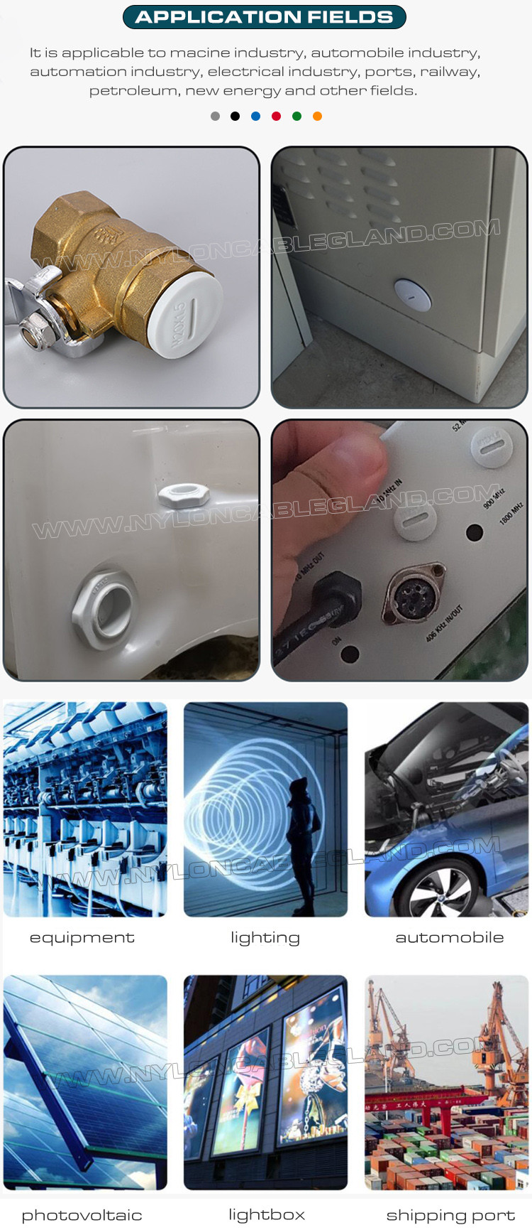 Blind Plugs Plastic PG Type Gray or Black IP54/IP68, Round Blanking Plugs (Stopping Plugs) Nylon PG7~PG48 Thread for Sealing Holes