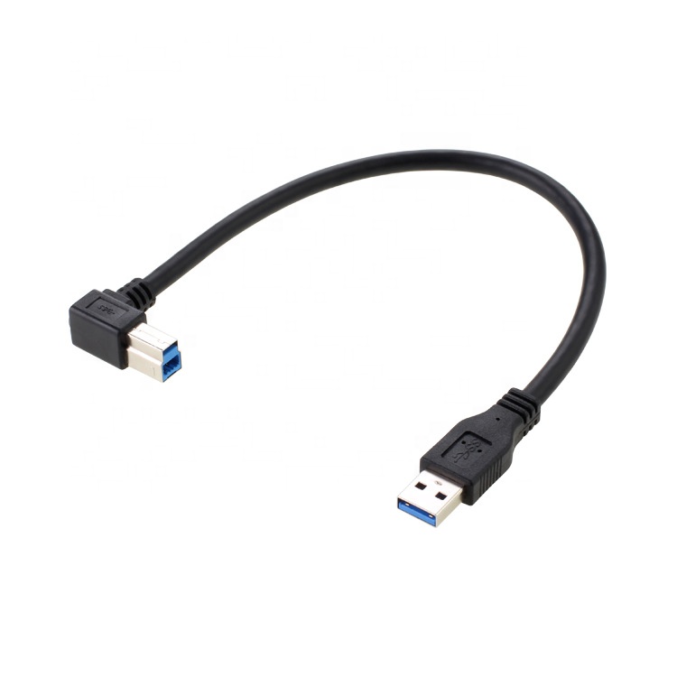 High Speed 5Gbps 90 Degree Right Angle USB 3.0 A Male to USB B Type Printer Cable