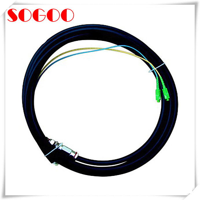 Armored Outdoor Duplex Patch Cord OM3 OM4 LC / UPC Outdoor Fiber Patch Cord