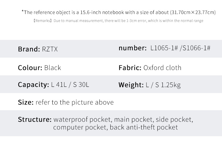 OEM ODM Anti Theft Laptop Backpack 1.3KG Travel Fashion Backpack Motion Detection