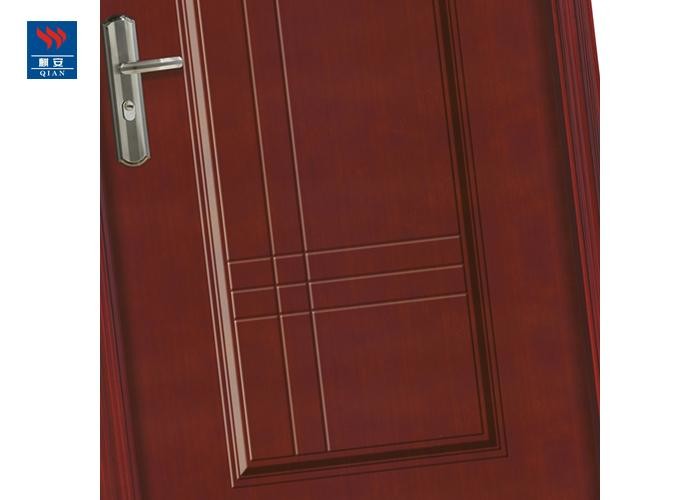 Main Entrance Fireproof Residential Single Iron Front Door