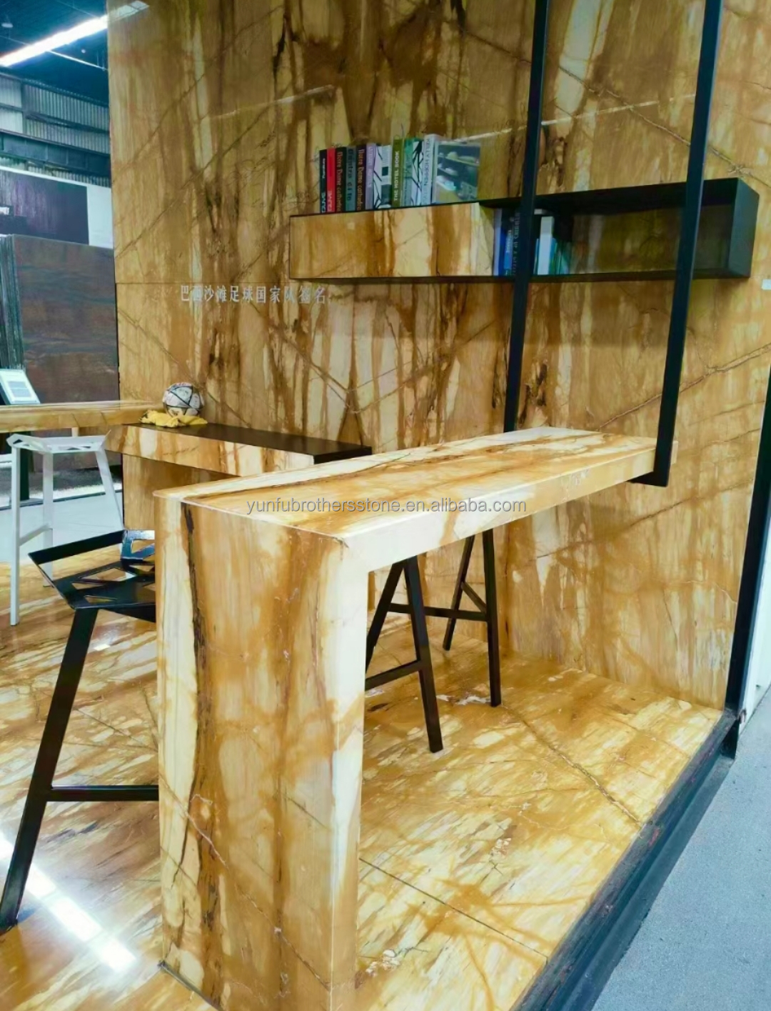 Modern Design Style Italy Luxury Big Slab Sienna Golden Marble Tile for Hotel Wall Panel and Table