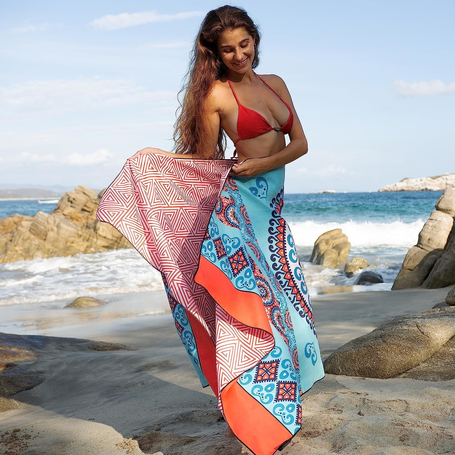wholesale Sand Free printed custom microfiber Beach Towel