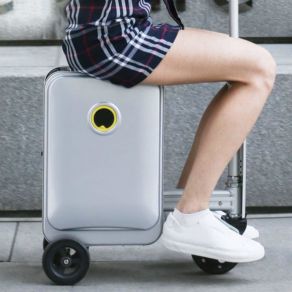 Smart Rideable Suitcase 26L, Lightweight Electric Luggage Scooter For Travel With Digital Lock, Waterproof And Lightwei