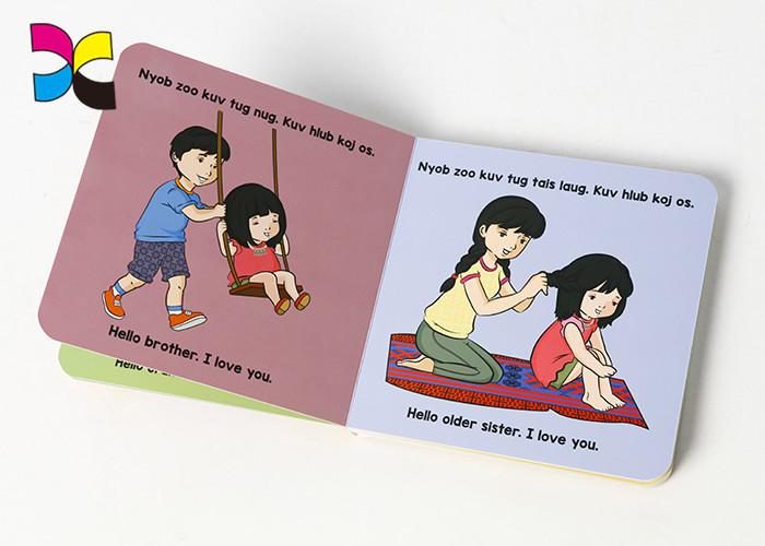 Cardboard Baby Book Printing , Colorful Round Corner Coffee Table Book Printing
