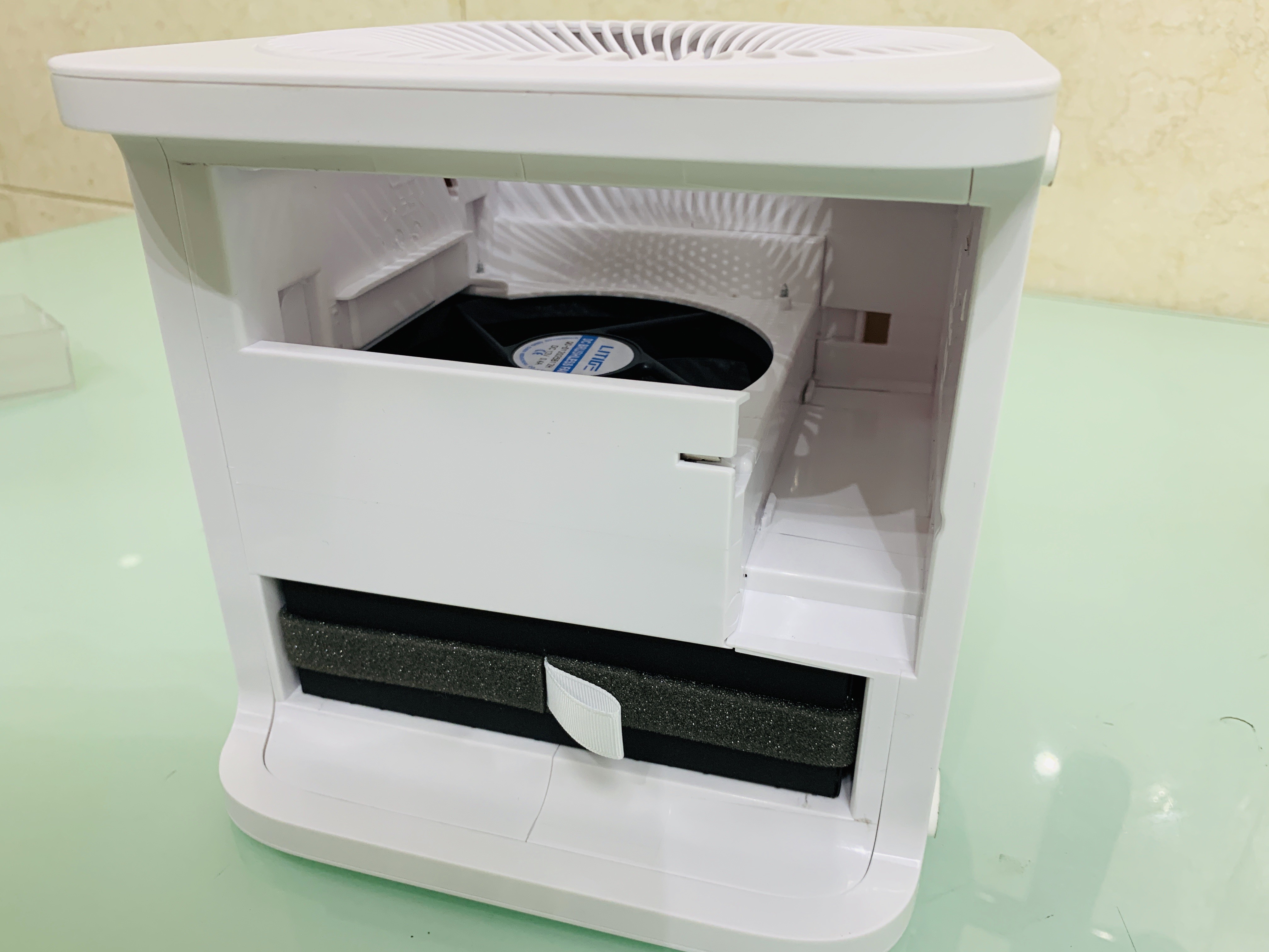 Antibacterial Water Tank Air Purifier Humidifier With Hepa Filter ABS Night Mode