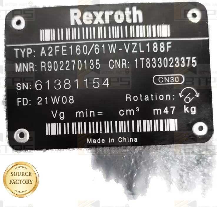 Hydraulic Pumps A2 A2F A2FE A2FE63 A2FM32 A2FM45 A2FM80 Hydraulic Fixed Piston Motor A2FE63/61W-VZL100 R909437441 5.0(1