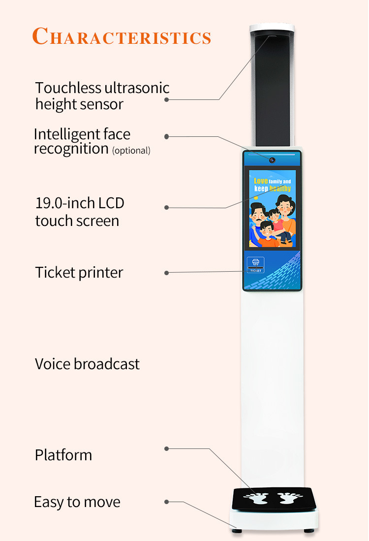 Bmi Body Mass Index Height And Weight Measurement Instrument Scale For Health Club