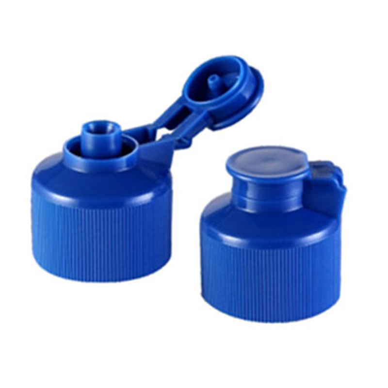 24410 Plastic Ribbed Lid Plastic Flip Top Cap with Bottle