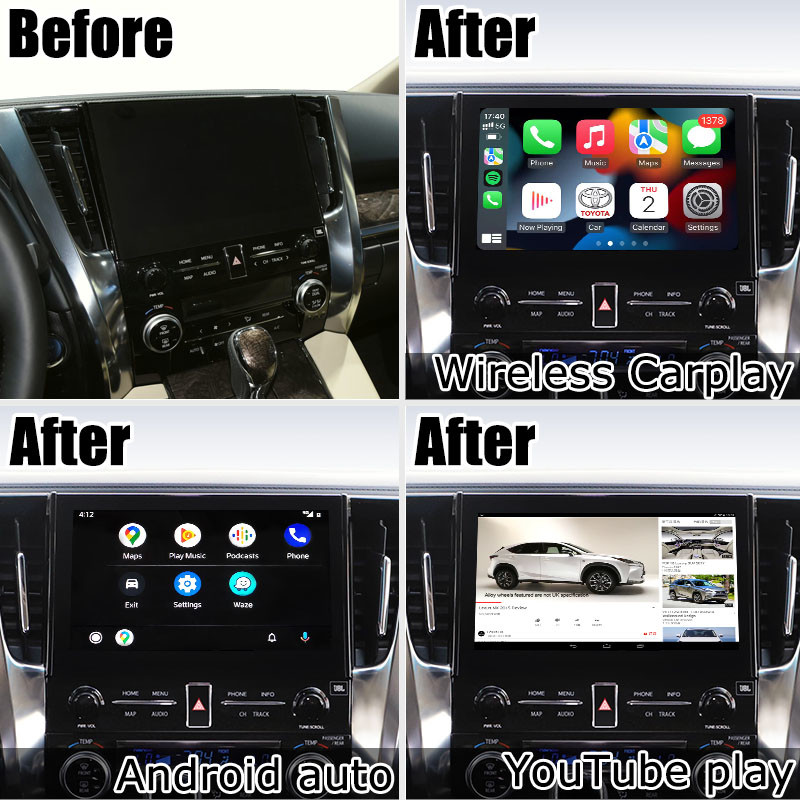 Android auto wireless carplay multimedia interface for Toyota Alphard Vellfire JBL