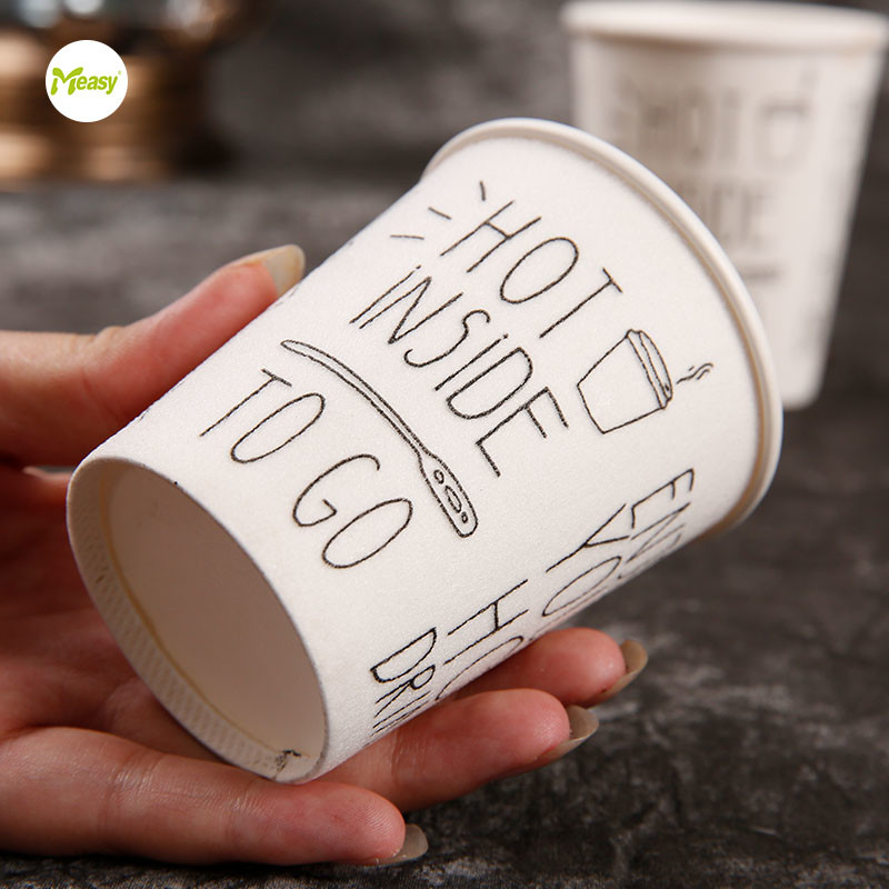 Single wall foam paper cup PE coated disposable hot drink coffee milk tea paper cup with logo customized