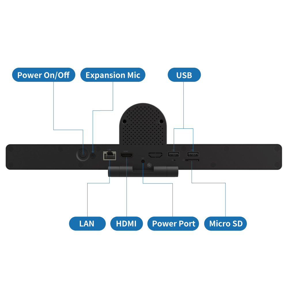 4K Remote Audio Video Conference Endpoint Android 3in1 Video Conference Device with 1080p Camera for Office Video Meetin