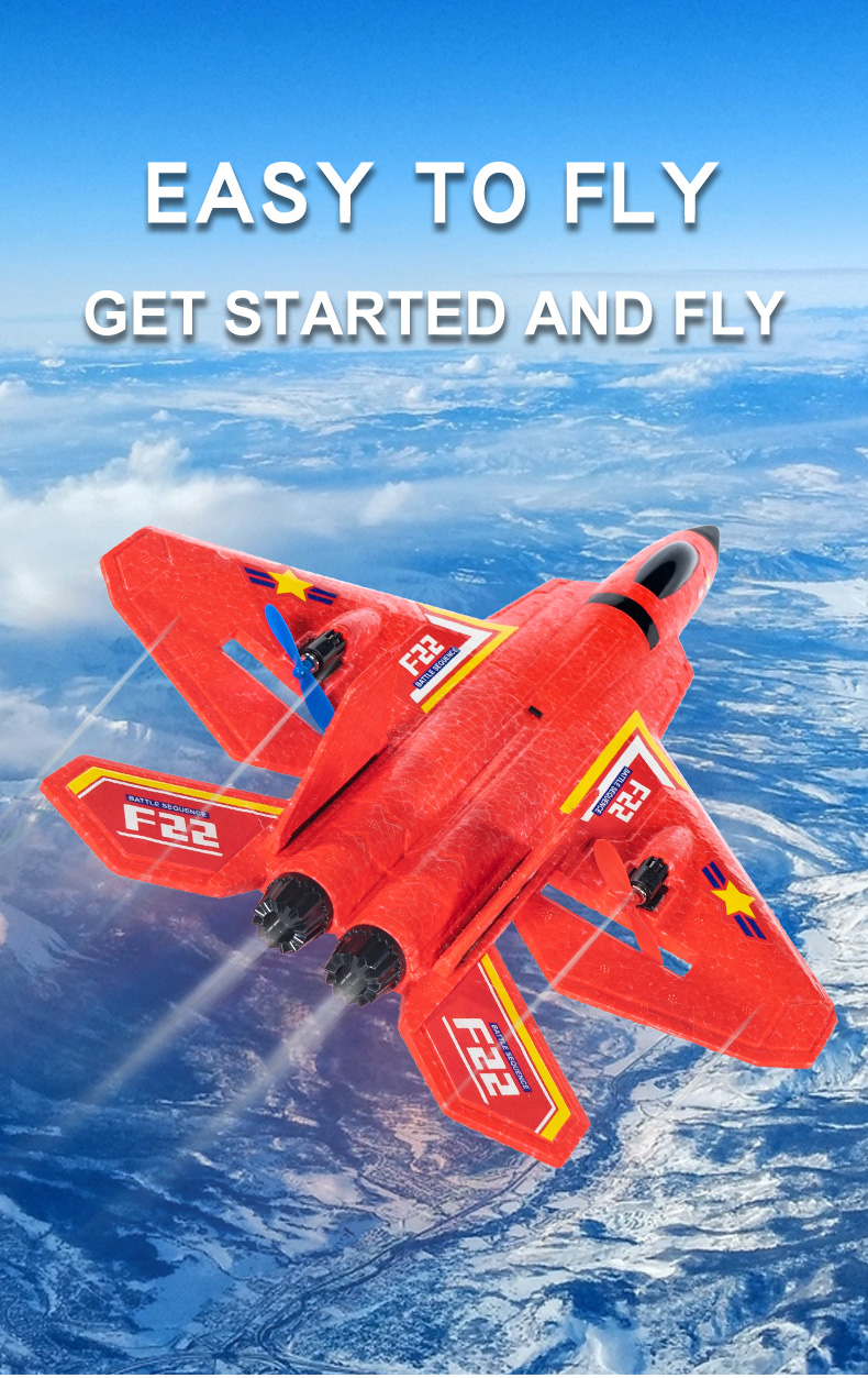 F22 2.4g 2.5ch Waterproof Foam Airplane Aeroplane Toy R4s Rcm Jet Fighter Glider Avion Remote Control Aerodone Aircraft Rc Plane