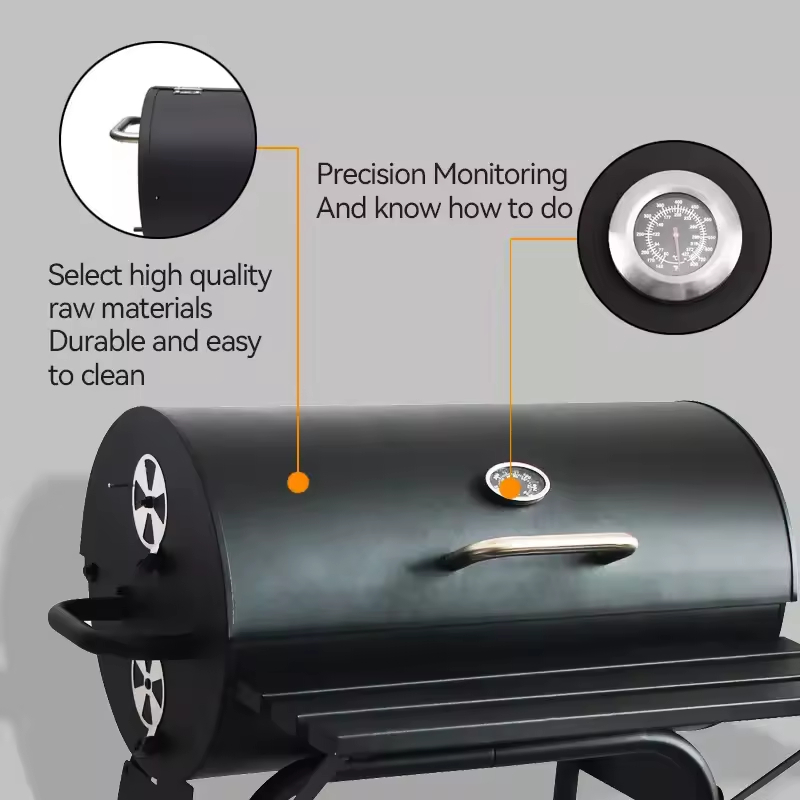 Big Machine Charcoal Smoker BBQ Grill for Backyard Party Customized Logo Acceptable 23kg
