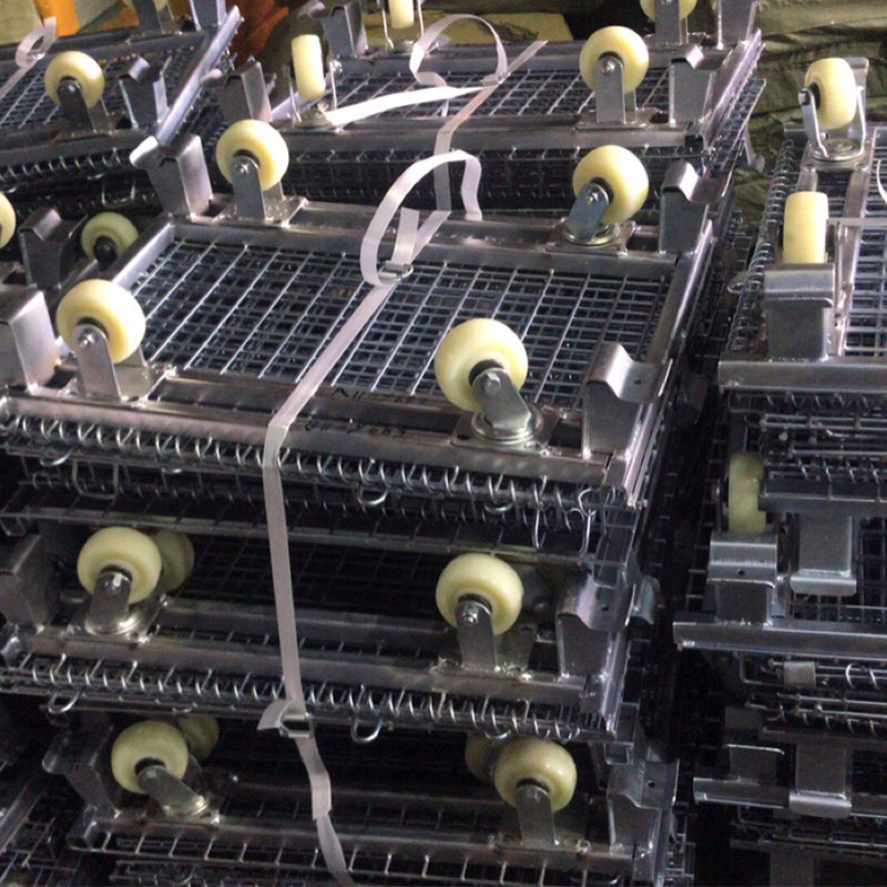 0.6T Pallet Storage Cages Odm Metal Roll Cage With Wheels For Logistics