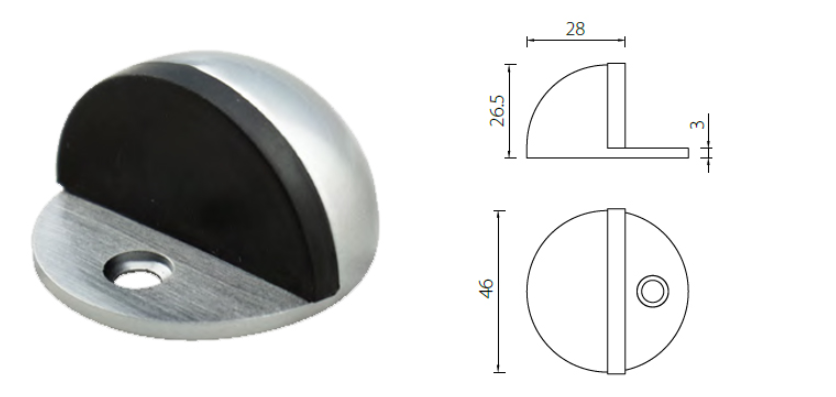 SS Door Fitting Hardware Fire Door Easy Installation Different Length Option