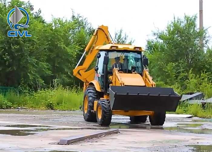 Backhoe Loader Mini Tractor With Bucket for Farm