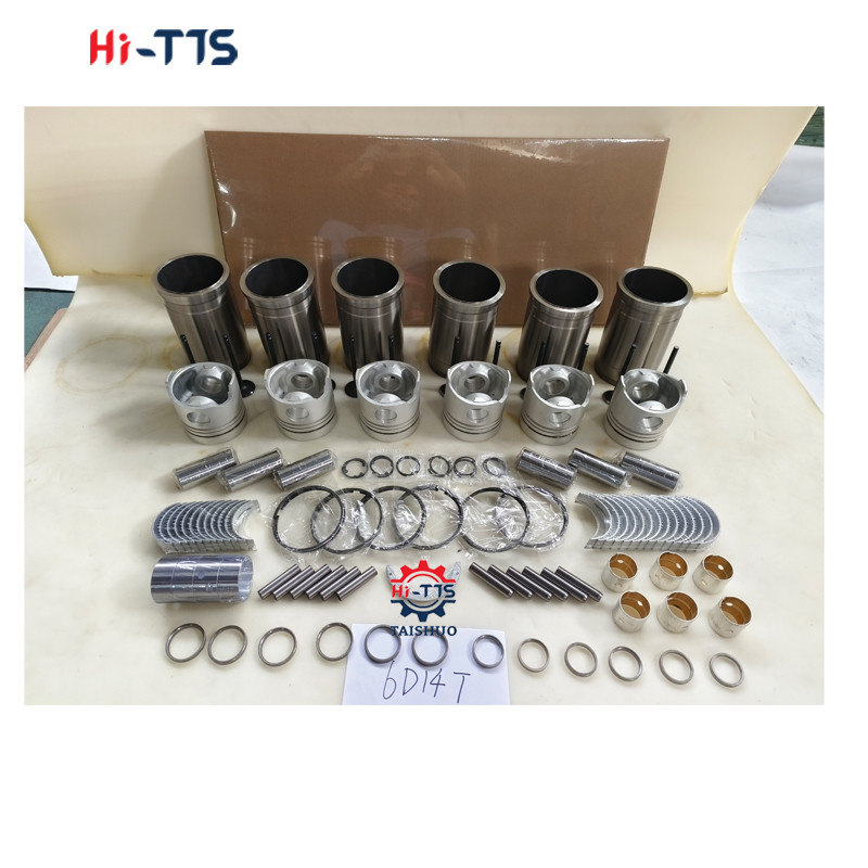 6D14T Engine Kit for Excavator E120 E140 E180 Liner, piston, ring ,Valves, Bushing, Full Gasket Kit