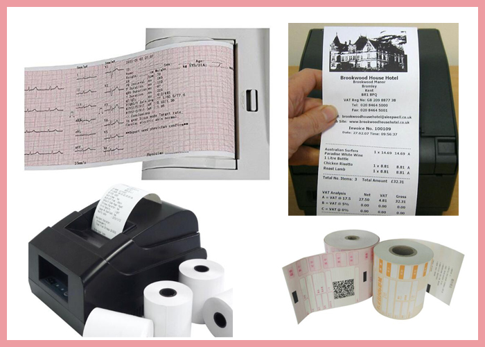 55g 65g Thermal Paper Receipt Rolls For Cashier Light Resistence Waterproof