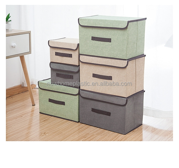 Foldable Desk Storage Box Organizer for Clothes Non Woven Cover Sundries Customized Size