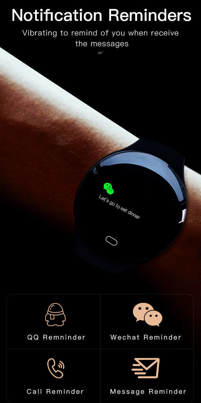 BLE 5.2 Waterproof Fitness Tracker Watch Pedometer Distance Calories For Women
