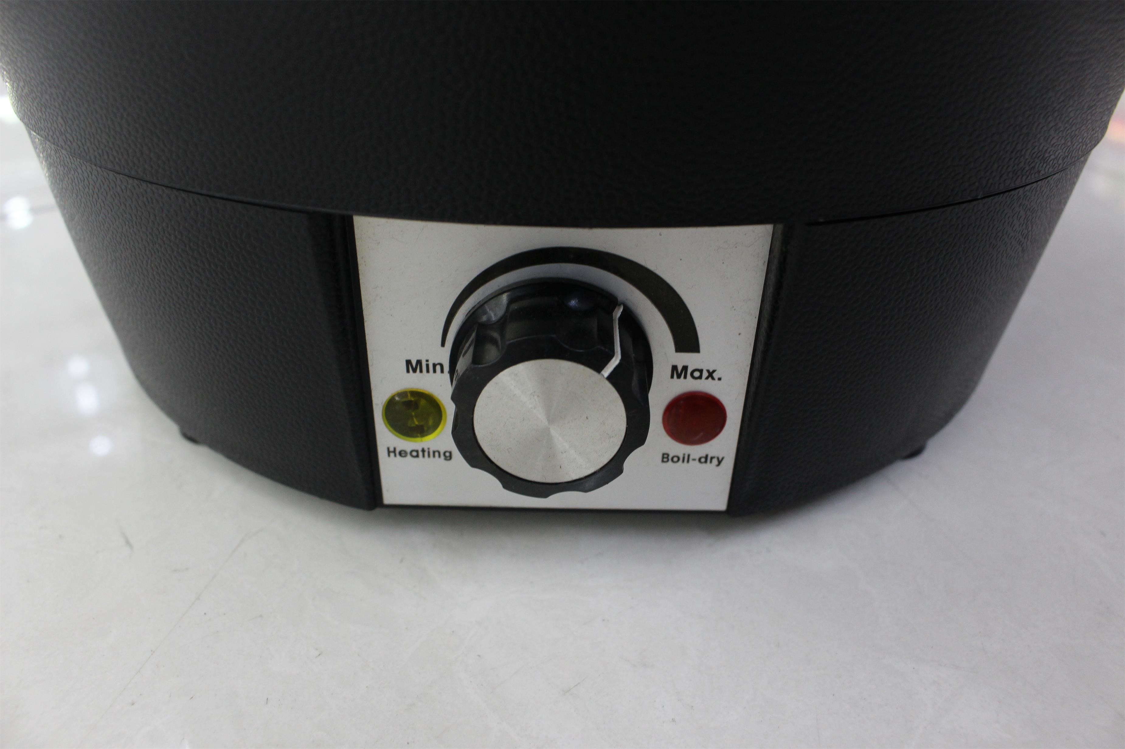 Black Color Electric Soup Warmer / Stainless Steel Cover Single Phase 220V Volt