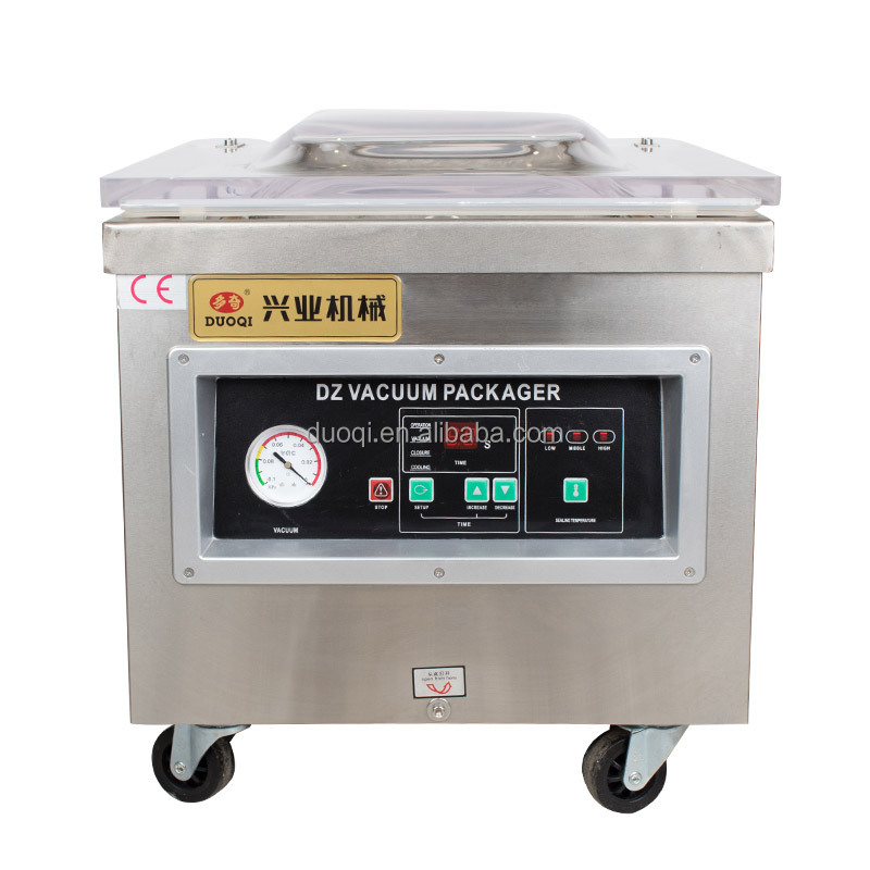 Design Vacuum Chamber Nitrogen Gas Flushing Food Vegetable Meat Pouch Sealing Machine