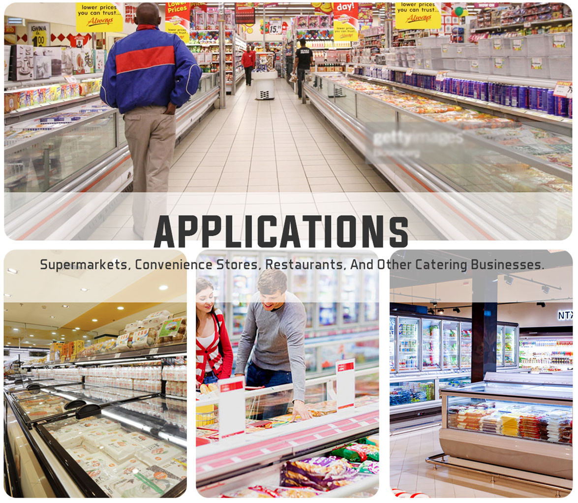 Island Deep Chest Freezer Commercial Large Supermarket Display