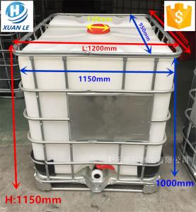 Buy cheap Poly used plastic ibc tank container tote 1000l with steel cage product