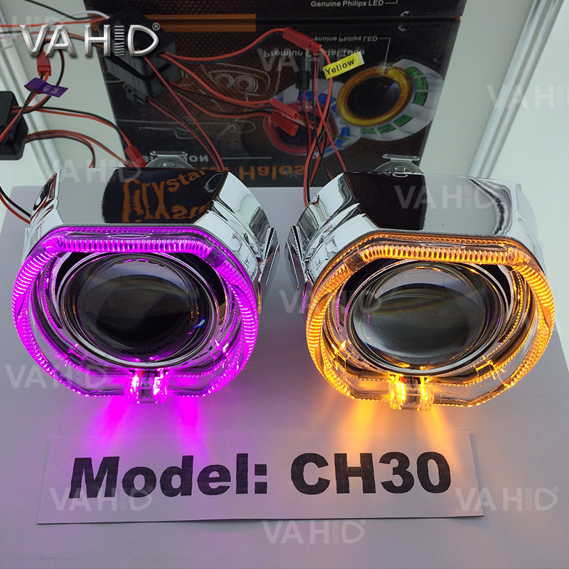 CH30 2.5inch Round Crystal angel eye Bixenon Car hid xenon projector kit