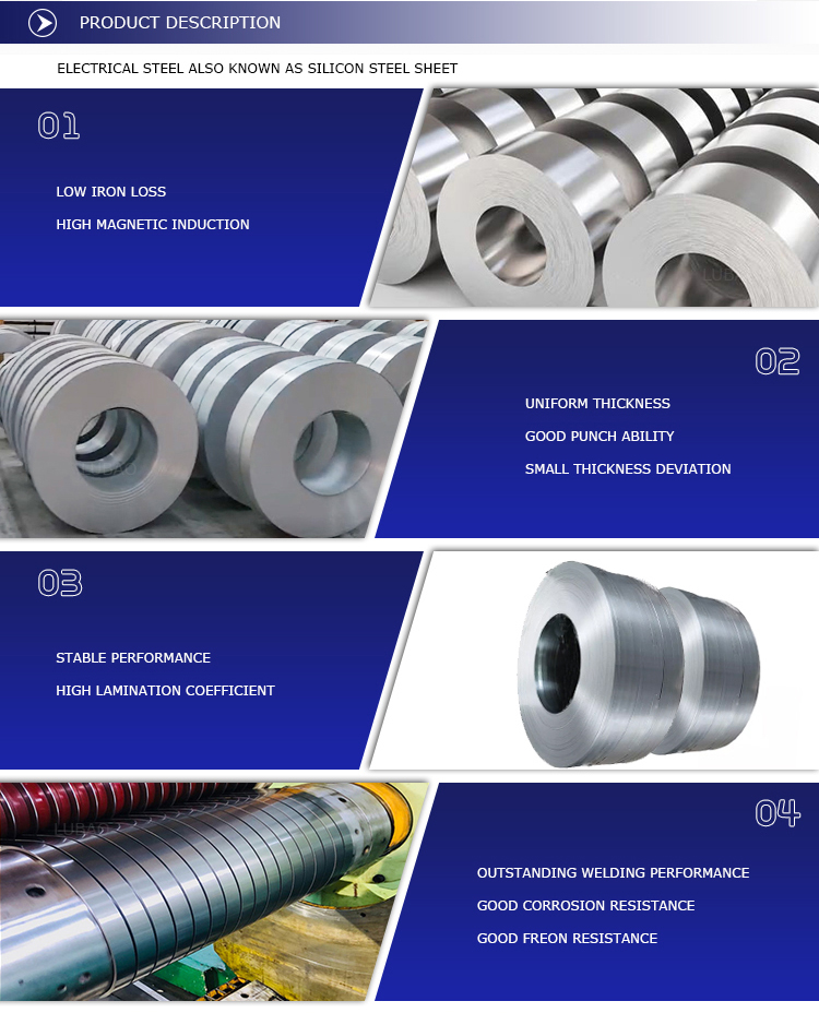 Cold Rolled Grain-Oriented Electrical Steel Coil 30r120 for Crgo Silicon Steel Grade Stainless Carbon Steel Sheet in coils