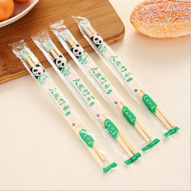 21cm Round Bamboo Chopsticks Disposable With OPP Sleeves