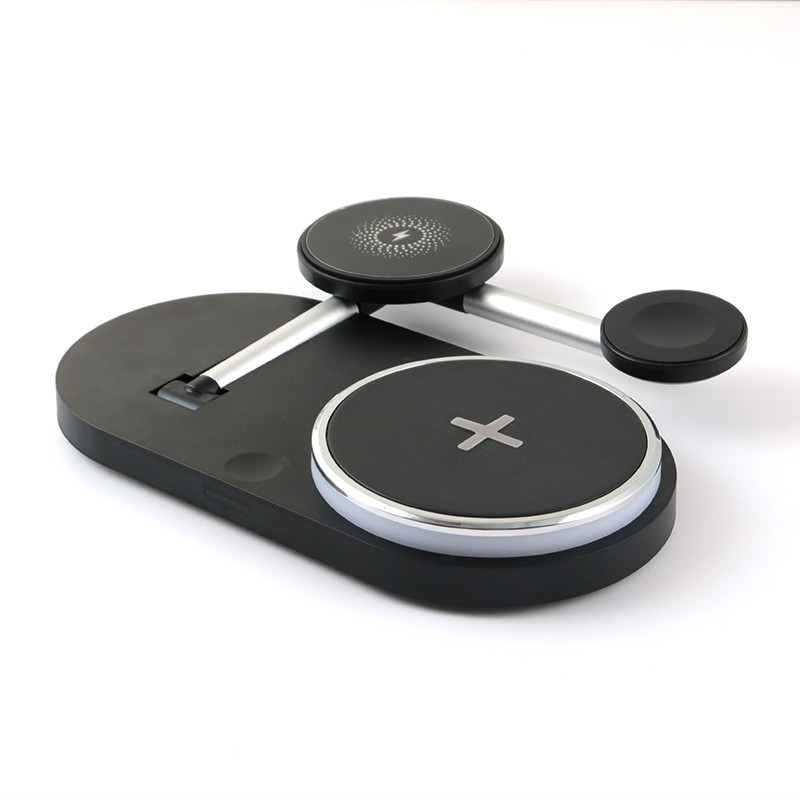 Type C Connect Folding 3 In 1 Wireless Charger For Phone Earphone Watch