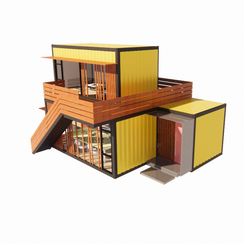 Customized Color Modern Luxury Prefabricated Steel Houses with Toilet Shop Custom Selection