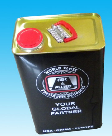 22L Large Square Tin Can CMYK Chemical Oil Pail Bucket